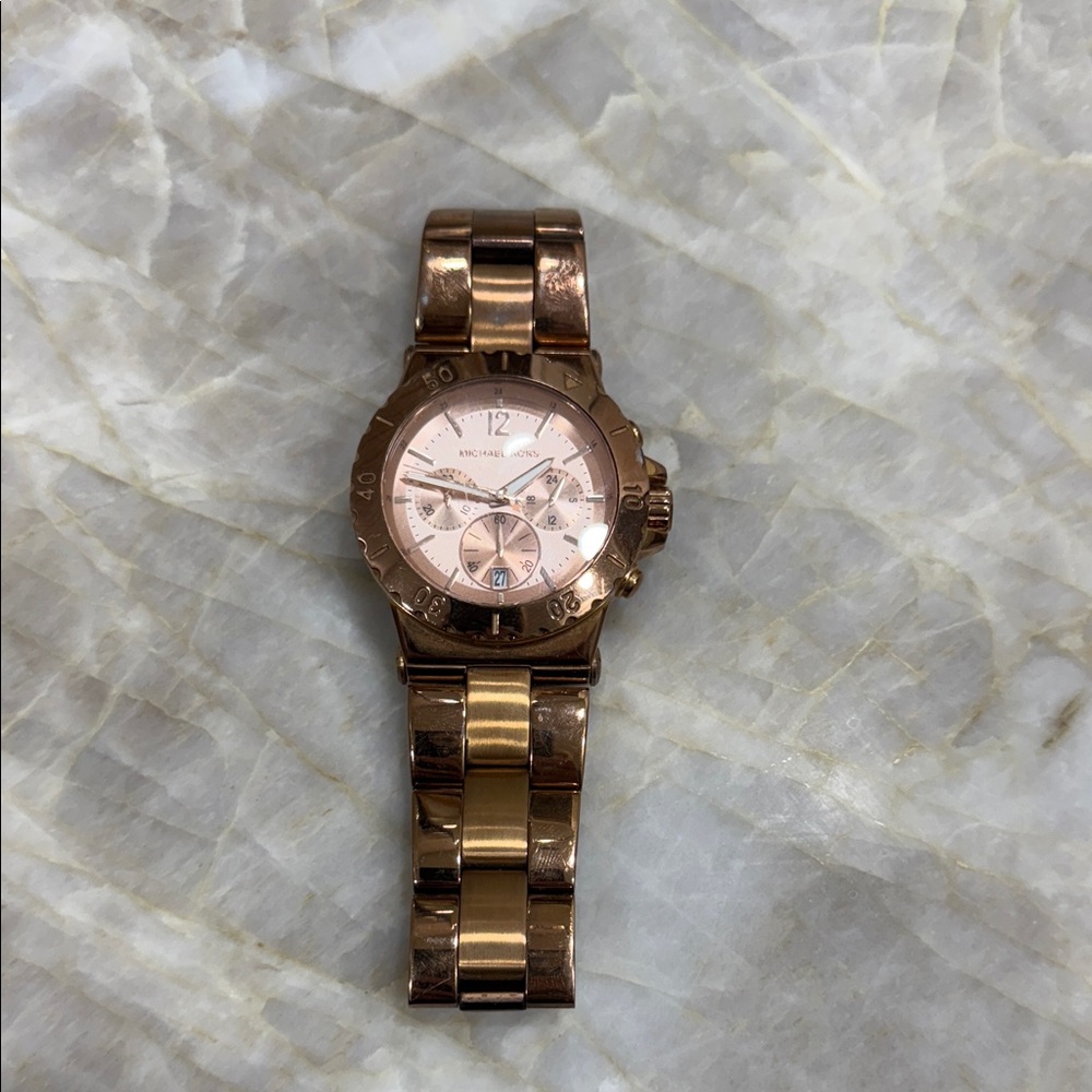 Michael Kors Rose Gold and Brown Watch